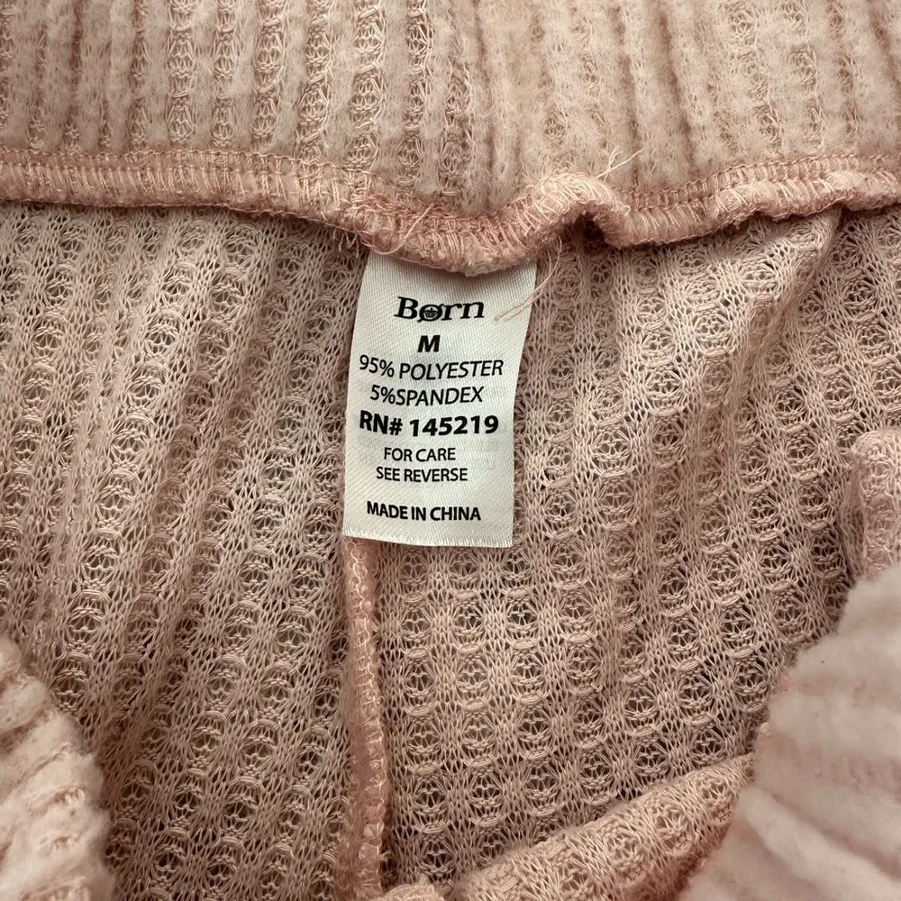 NWOT Born Sleepwear Loungewear Jogger Pajama Bottoms in Pink Size Mediun